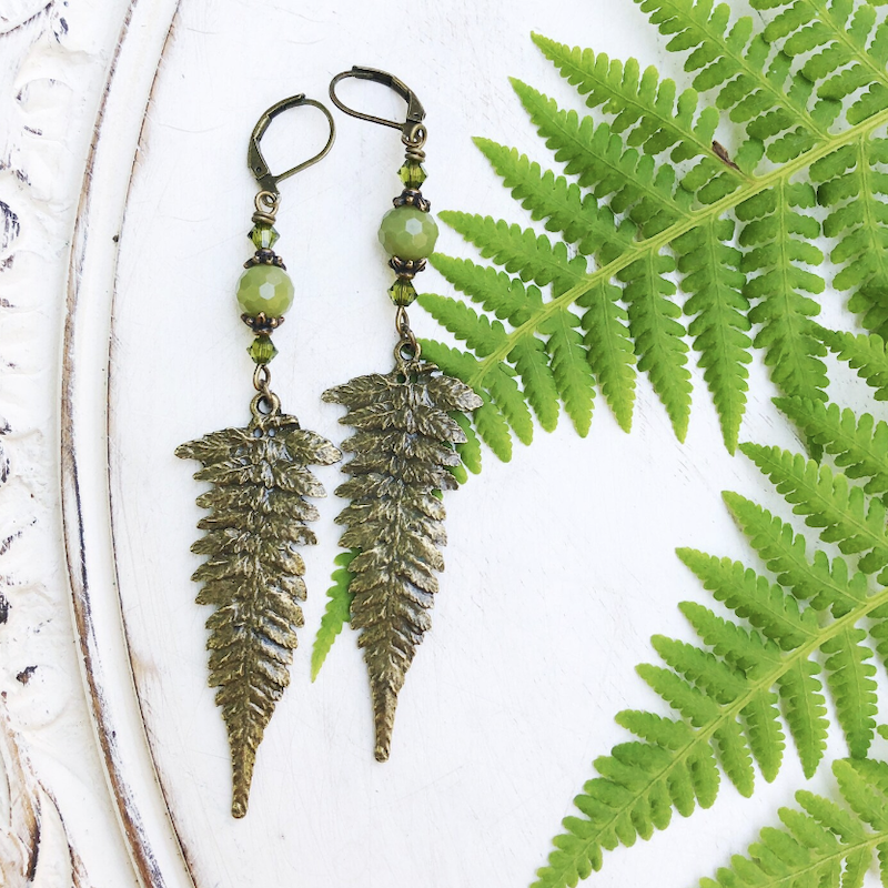 Earrings - Fern
