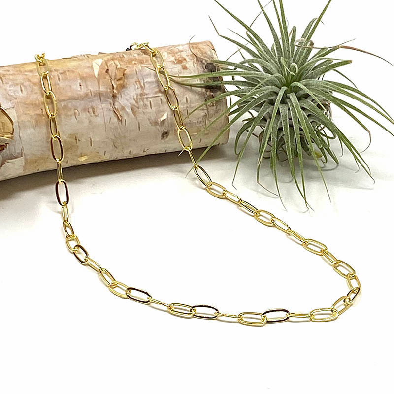 Necklace - Gold Paper Clip