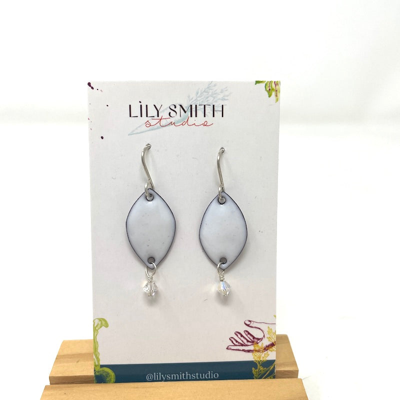 Oval Enamel Earrings