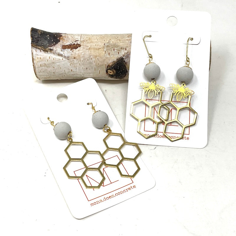 Earrings - Honeycomb