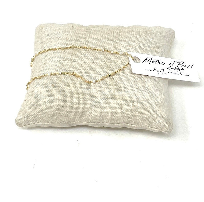 Gemstone Anklet - Gold