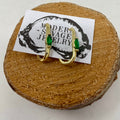 Earring - Oval Emerald Hoop