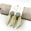 Ear Jacket Studs - Brass + Concrete