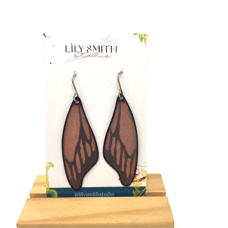 Butterfly Wing Enamel Earrings