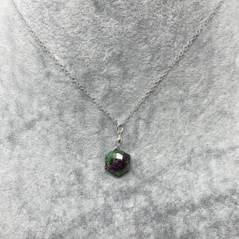 Gemstone Charm - Ruby Zoisite