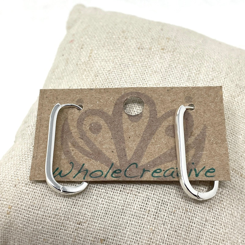 Earrings - Rectangle or Square Hoops