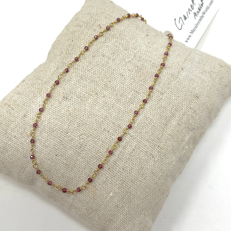 Gemstone Anklet - Gold