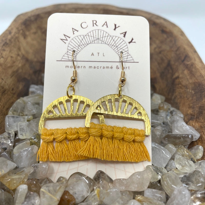 Earrings - Brass Rays