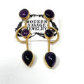 Earrings - Amethyst Abstract
