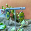 Chartreuse Cosmos Doodle Earrings