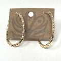 Earrings - Gold Sparkly Hoops