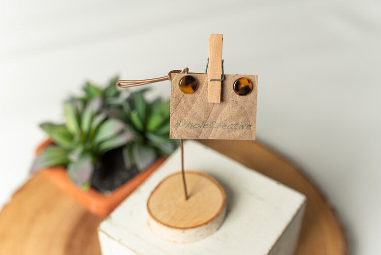 Studs - Tortoiseshell Rounds