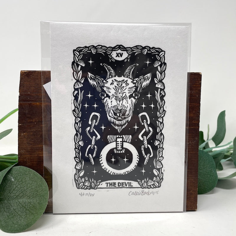 Block Print - Tarot Card