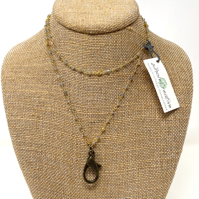 Pendant Chain - White Labradorite