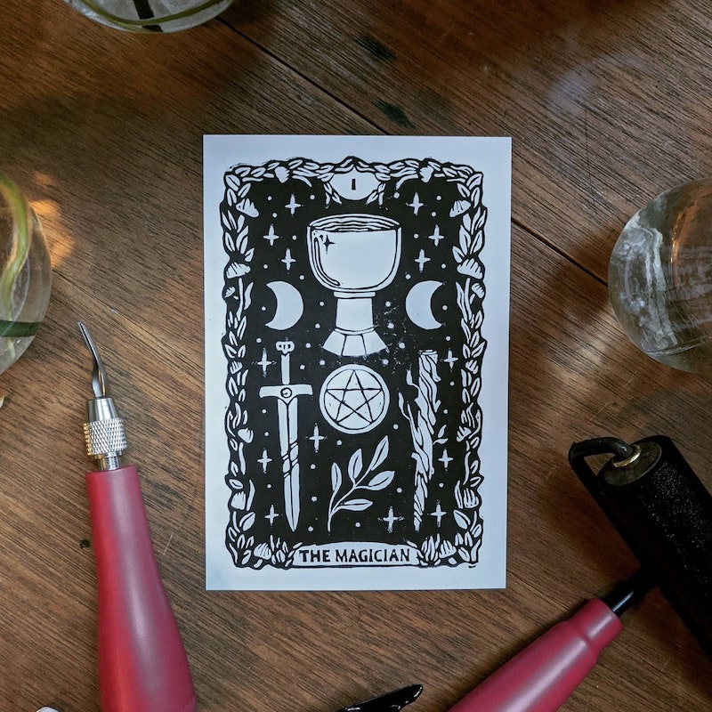 Block Print - Tarot Card