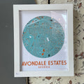 Framed Print - Avondale Estates | Blue + Orange