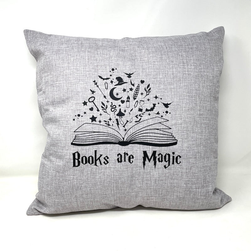 Throw Pillow - Books are magic