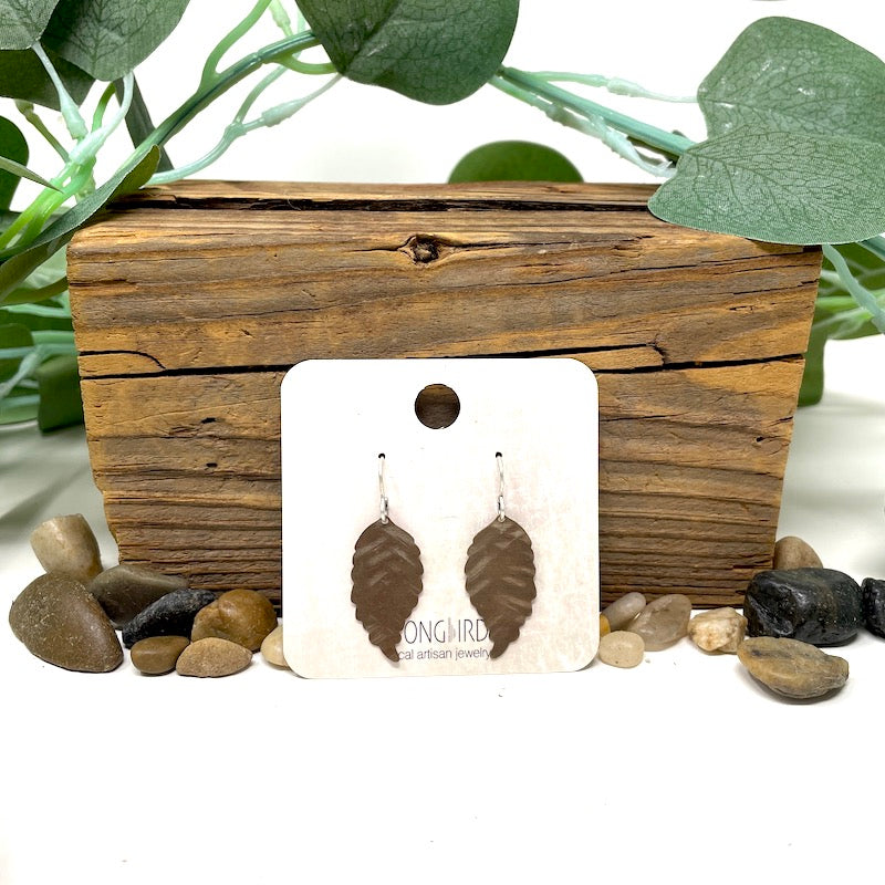 Earrings - Brass Wings - short