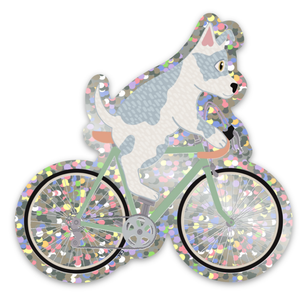 Sticker - Bicycle Pup