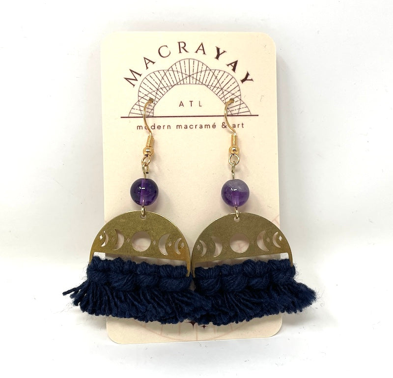 Earrings - Moonphase | Brass