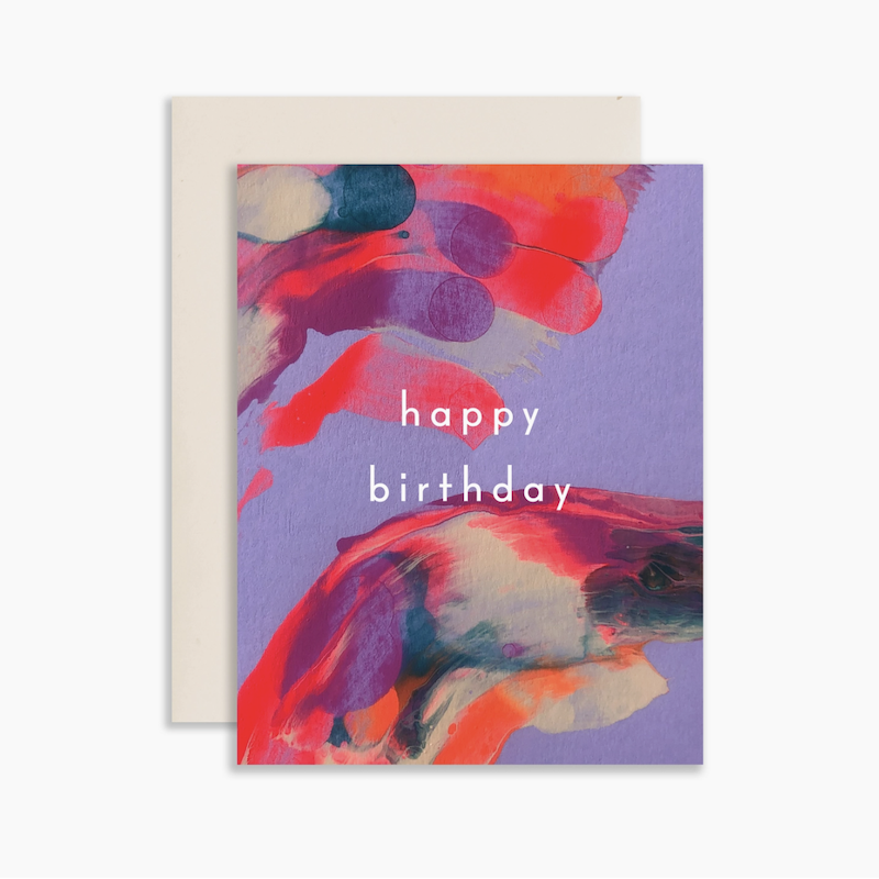 Card - Happy Birthday (Orchid)