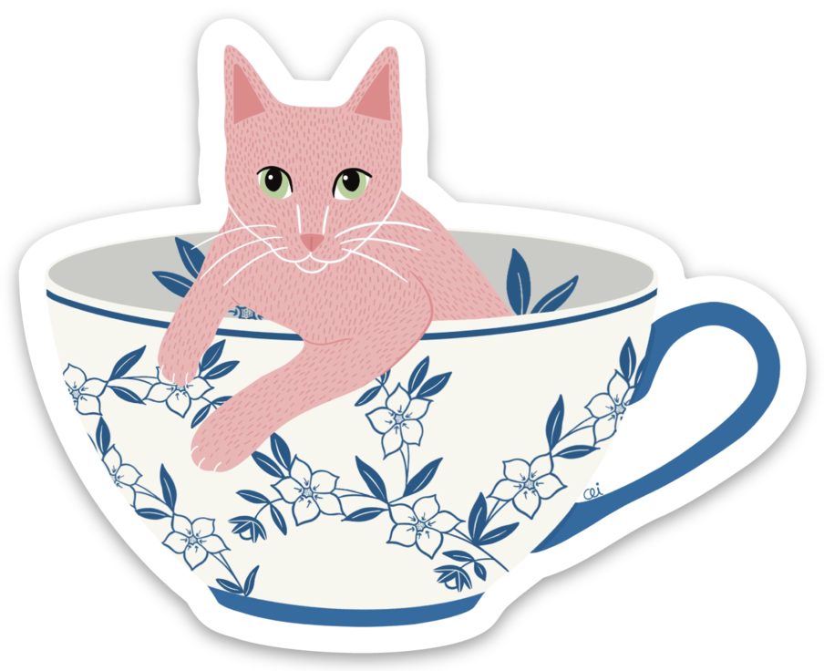 Sticker - Cup of Kittea