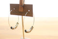 Earrings - Hematite Beaded Hoop