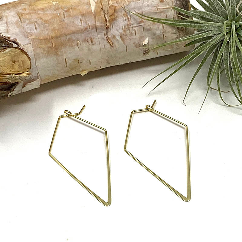 Earrings - Diamond Gold Hoops
