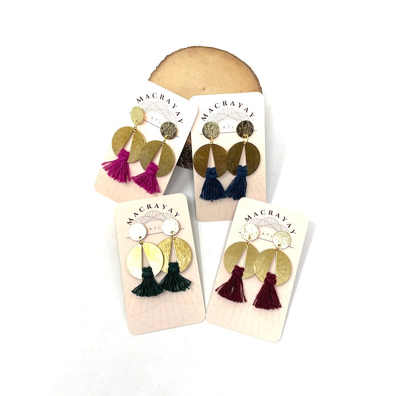 Earrings - Open Disc | Brass