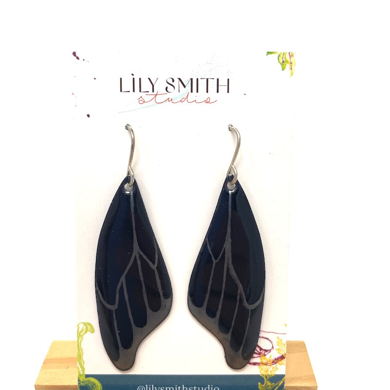 Butterfly Wing Enamel Earrings