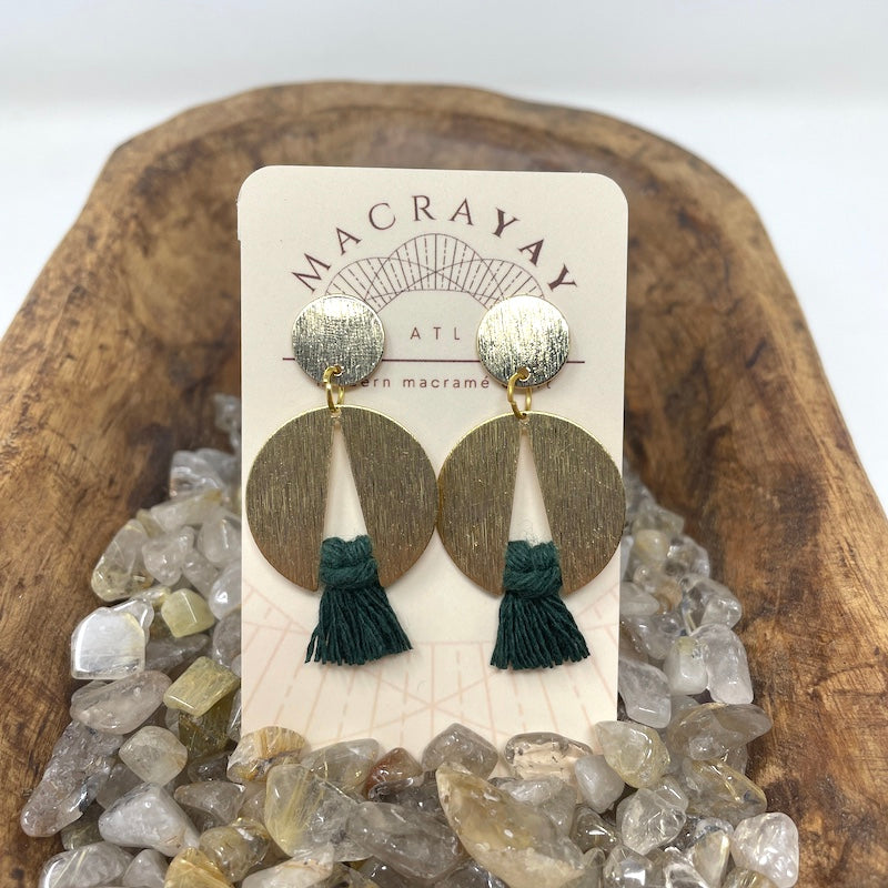 Earrings - Open Disc | Brass