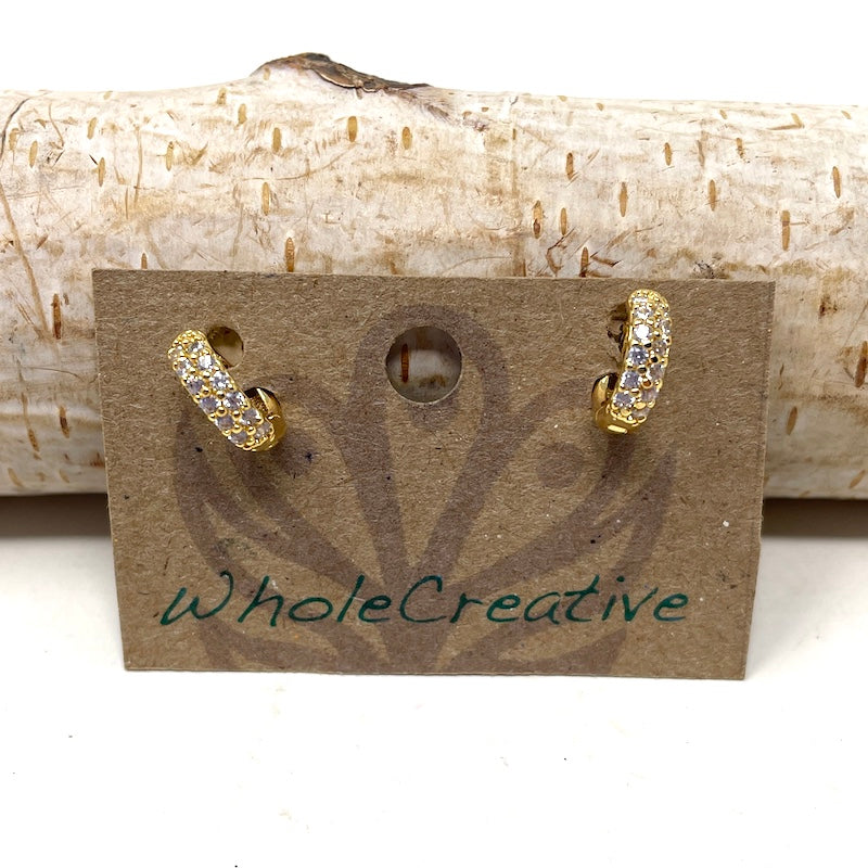 Earrings - Rhinestone Huggies