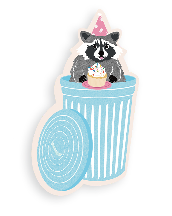 Sticker - Party Raccoon