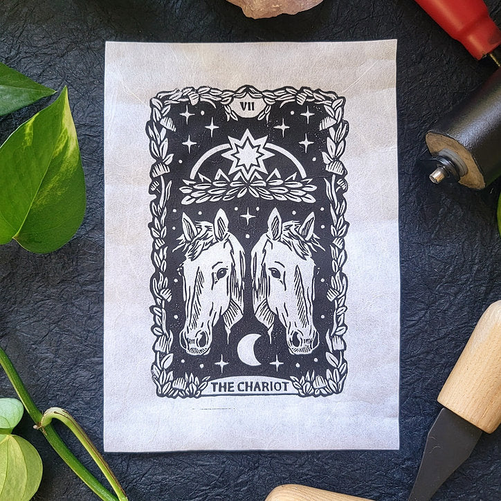 Block Print - Tarot Card