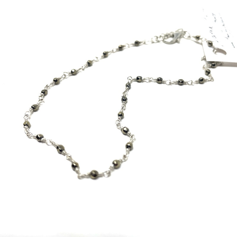 Gemstone Anklet - Silver