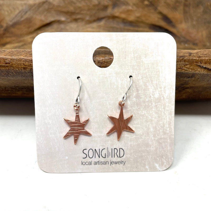 Earrings - Copper Stars