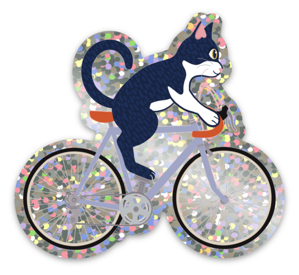 Sticker - Bicycle Cat