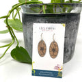 Nut Brown Poppy Doodle Earrings