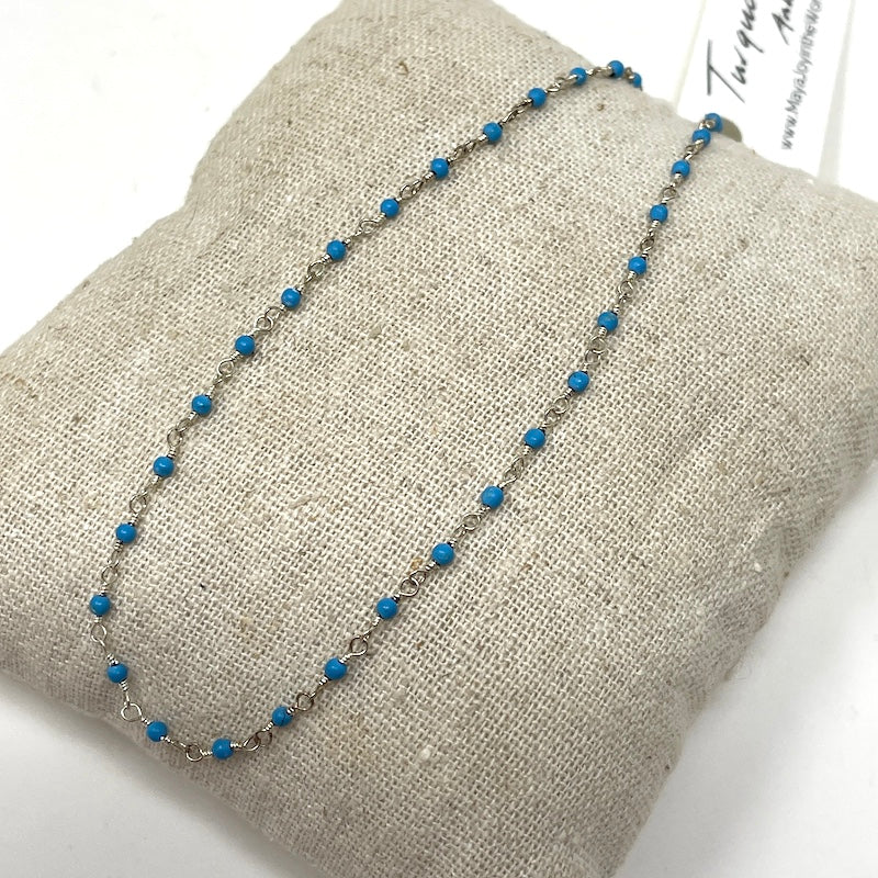 Gemstone Anklet - Silver