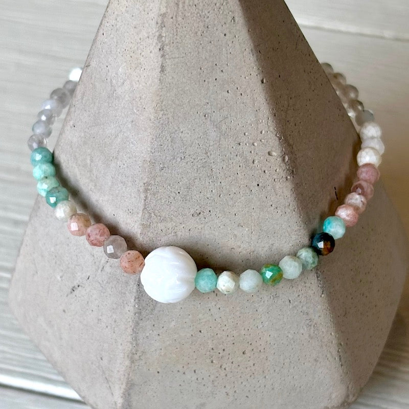 Bracelet - Carved Lotus Focal
