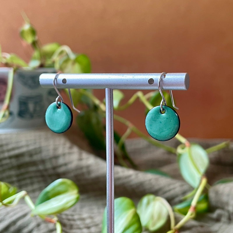 Dot Enamel Earrings