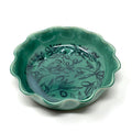 Pie Plate - Teal Botanical