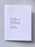 Card - Some people stay so eternally clad