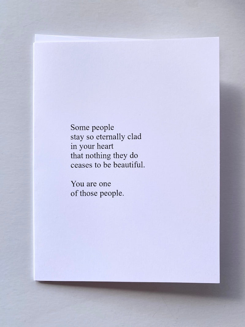 Card - Some people stay so eternally clad