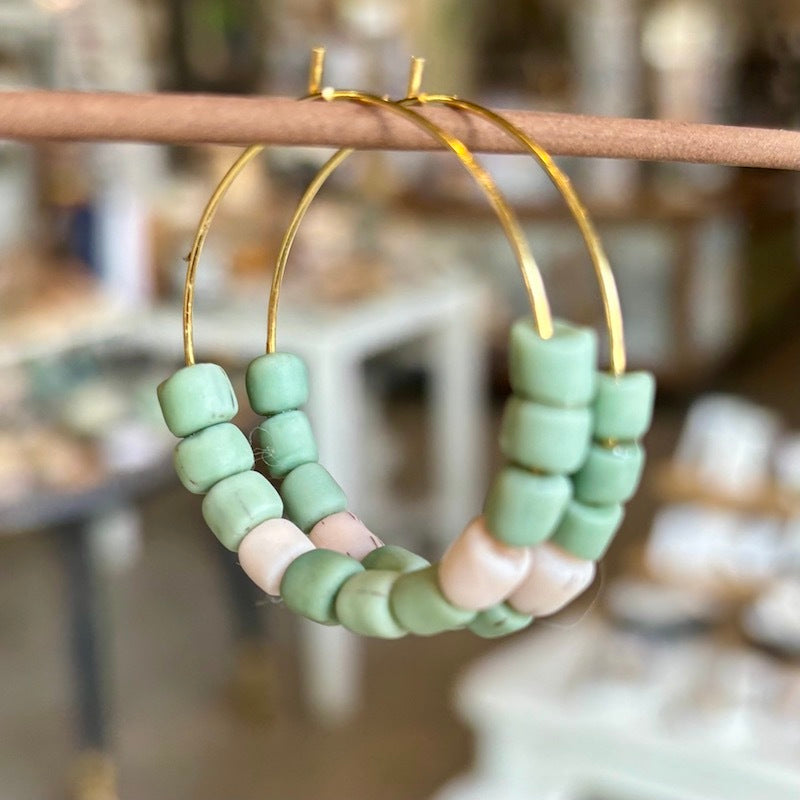 Earrings - Hoop Java Beads