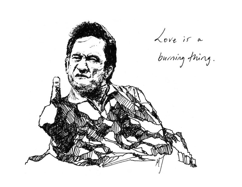 Card - Love is a burning thing (Johnny Cash)