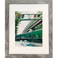 Framed Urban Print - Green Train