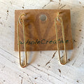 Earrings - Gold Paper Clip