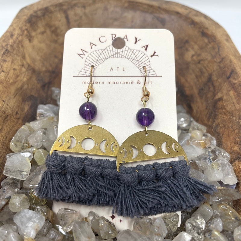 Earrings - Moonphase | Brass