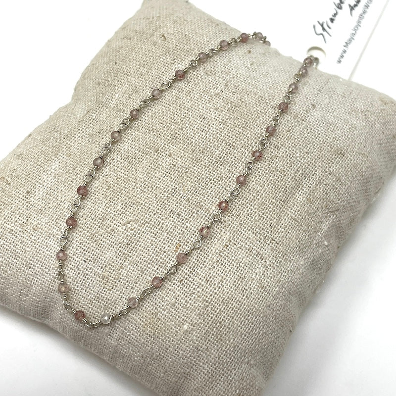 Gemstone Anklet - Silver